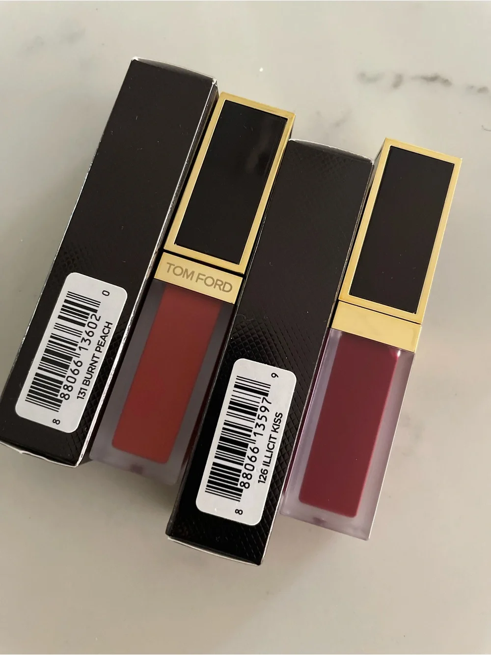 Tom Ford Liquid Lip Color — Burnt Peach & Llicit Kiss . Brand New